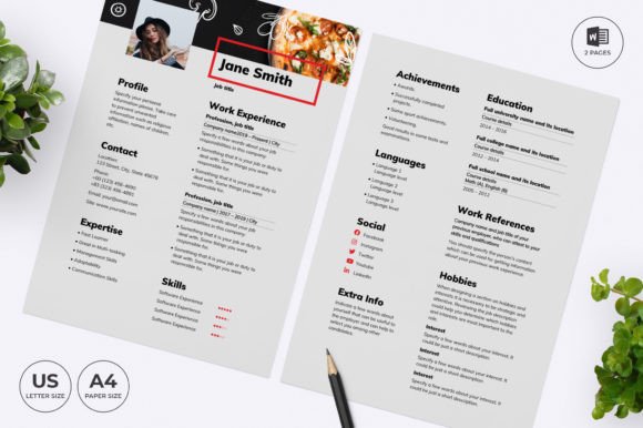Pizza Resume Template CV: Your First Slice of Career Success
