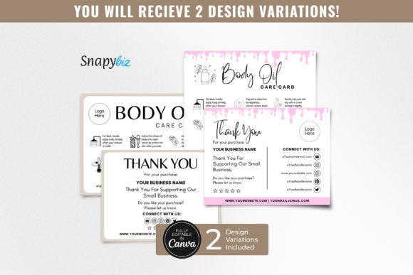Printable Digital Body Oil Care Card: A Guide for Small Business Owners