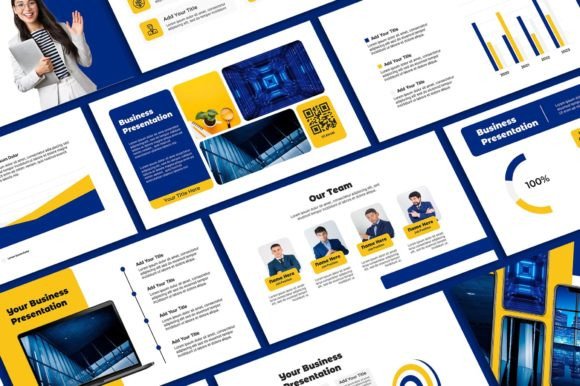 Yellow Blue Powerpoint Template: A Modern Design Solution